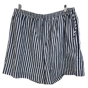 Legoe Heritage Poplin Stripe Maternity Short Womens Size 3 XL Nautical Coastal